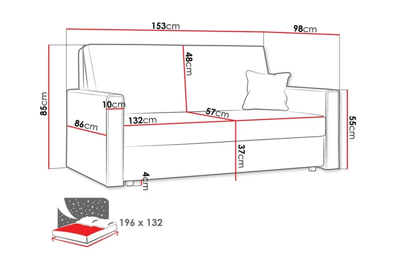 Denegal 2-sits liten bäddsoffa i Manchester - Grön - Möbler - Soffa - Bäddsoffa