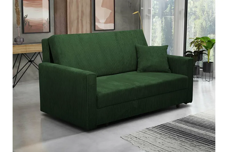 Denegal 2-sits liten bäddsoffa i Manchester - Grön - Möbler - Soffa - Bäddsoffa