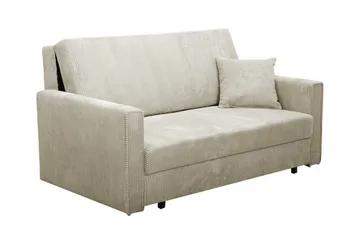 Denegal 2-sits liten bäddsoffa i Tyg - Beige - Möbler - Soffa - Bäddsoffa