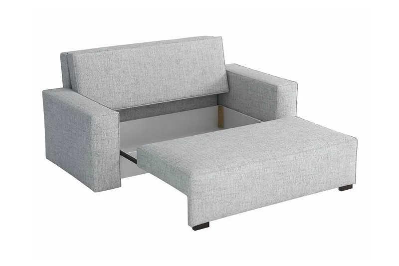 Denegal 2-sits liten bäddsoffa i Tyg - Grå - Möbler - Soffa - Bäddsoffa