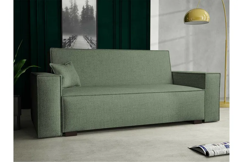 Denegal 2-sits liten bäddsoffa i Tyg - Grön - Möbler - Soffa - Bäddsoffa