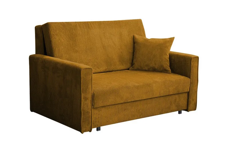 Denegal 2-sits liten bäddsoffa i Tyg, Gul