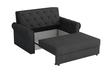Denegal 2-sits liten bäddsoffa i Plysch - Grå - Möbler - Soffa - Bäddsoffa