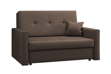 Denegal 2-sits liten bäddsoffa i Plysch - Brun - Möbler - Soffa - Bäddsoffa