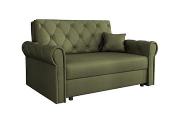 Denegal 2-sits liten bäddsoffa i Plysch - Grön - Möbler - Soffa - Bäddsoffa