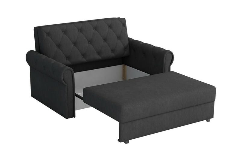 Denegal 2-sits liten bäddsoffa i Plysch - Beige - Möbler - Soffa - Bäddsoffa