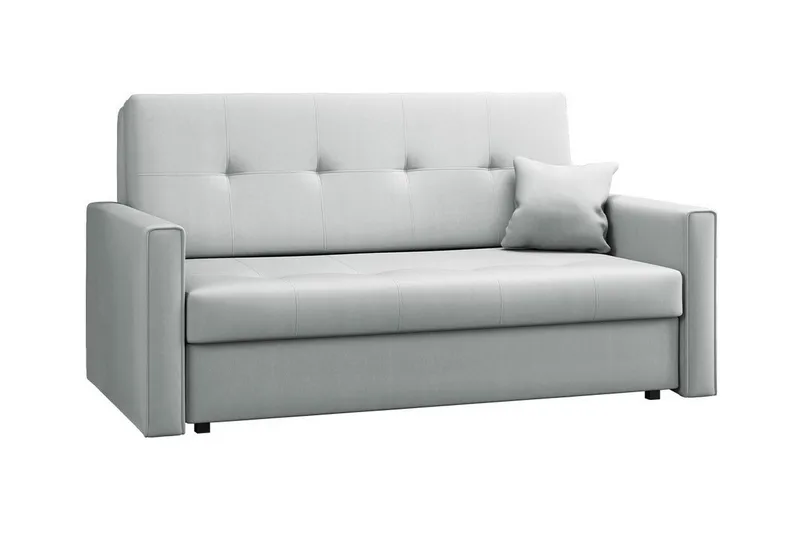 Denegal 2-sits liten bäddsoffa i Plysch - Grå - Möbler - Soffa - Bäddsoffa