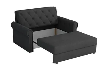 Denegal 2-sits liten bäddsoffa i Plysch - Blå - Möbler - Soffa - Bäddsoffa