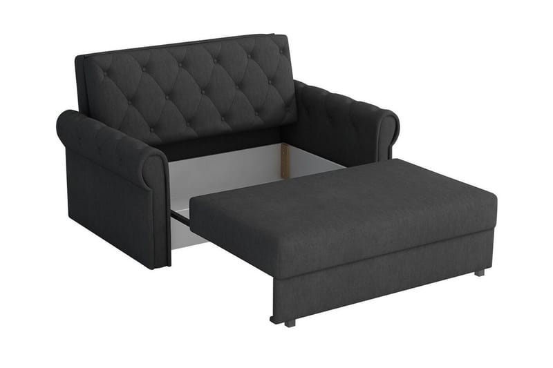 Denegal 2-sits liten bäddsoffa i Plysch - Blå - Möbler - Soffa - Bäddsoffa