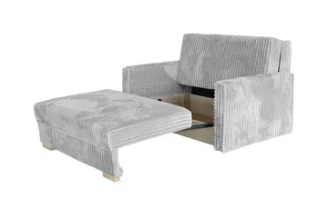 Denegal 2-sits liten bäddsoffa i Plysch - Grå - Möbler - Soffa - Bäddsoffa