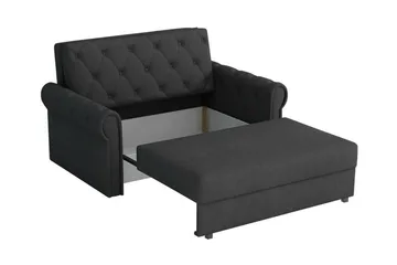 Denegal 2-sits liten bäddsoffa i Plysch - Grå - Möbler - Soffa - Bäddsoffa
