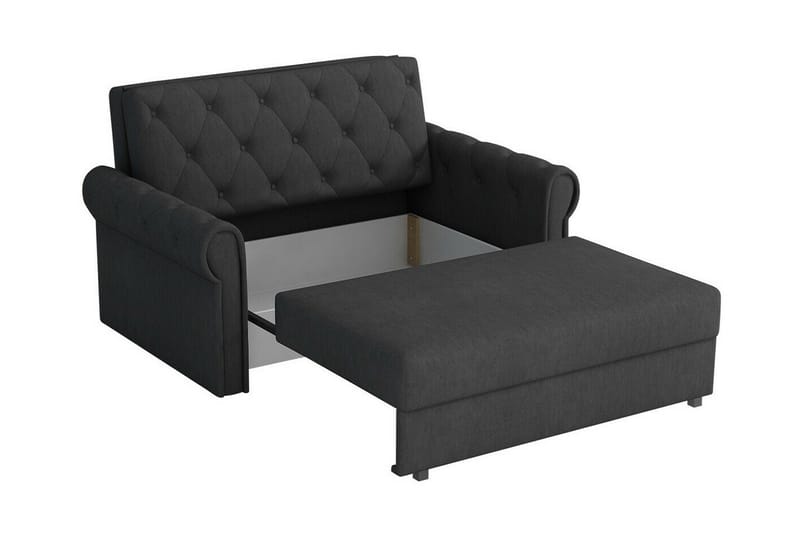 Denegal 2-sits liten bäddsoffa i Plysch - Grå - Möbler - Soffa - Bäddsoffa