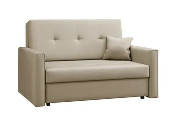 Denegal 2-sits liten bäddsoffa i Plysch - Beige - Möbler - Soffa - Bäddsoffa