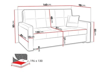 Denegal 3-sits Bäddsoffa - Möbler - Soffa - Bäddsoffa