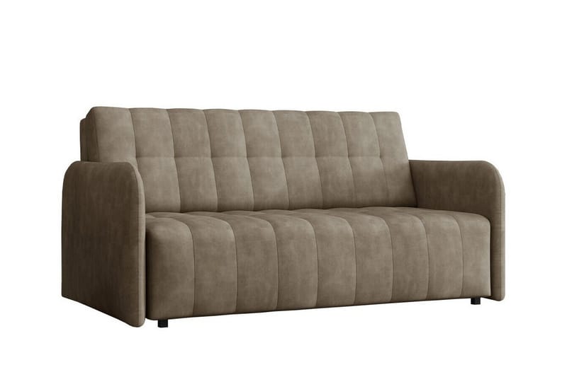 Denegal 3-sits Framåtbäddad Bäddsoffa 152x196 cm med Förvaring i Tyg, Taupe