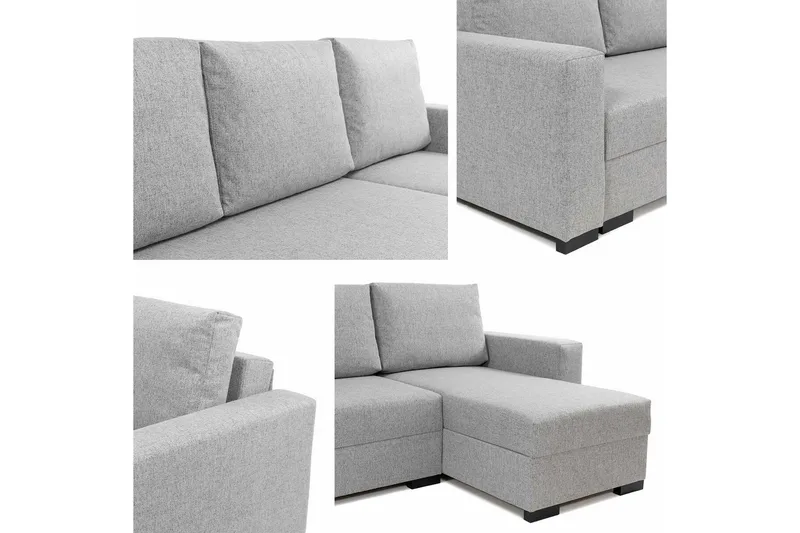 Denegal 3-sits Hörnbäddsoffa - Cream - Möbler - Soffa - Bäddsoffa