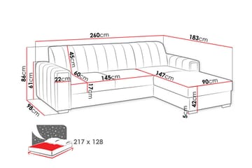 Denegal 3-sits Hörnbäddsoffa - Möbler - Soffa - Bäddsoffa