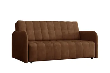 Denegal 3-sits Utdragbar Bäddsoffa 152x196 cm med Förvaring i Tyg - Cognac - Möbler - Soffa - Bäddsoffa
