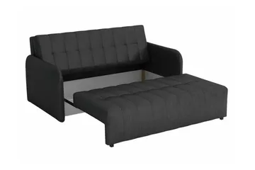 Denegal liten 3-sits Bäddsoffa Framåtbäddad i Plysch - Mörkgrå - Möbler - Soffa - Bäddsoffa