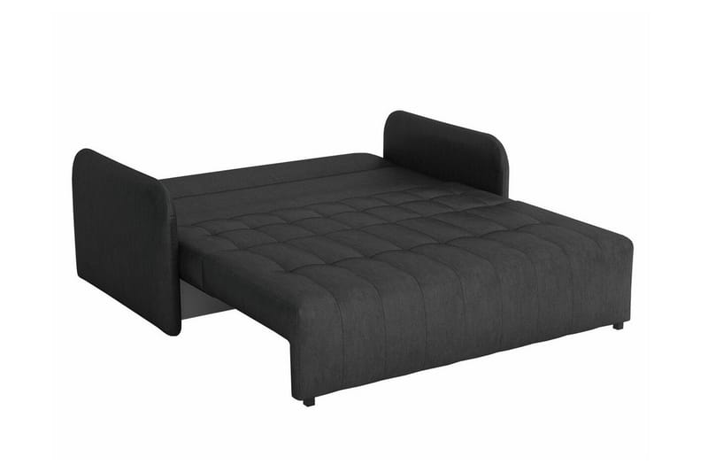 Denegal liten 3-sits Bäddsoffa Framåtbäddad i Plysch - Mörkgrå - Möbler - Soffa - Bäddsoffa