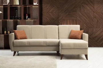 Dewan Bäddsoffa m. Divan 3-sits - Beige - Möbler - Soffa - Bäddsoffa