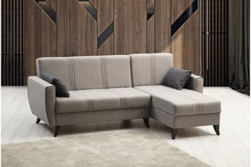 Dewan Bäddsoffa m. Divan 3-sits - Ljusgrå - Möbler - Soffa - Bäddsoffa