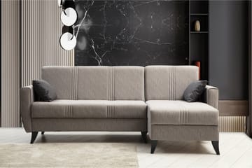 Dewan Bäddsoffa m. Divan 3-sits - Ljusgrå - Möbler - Soffa - Bäddsoffa