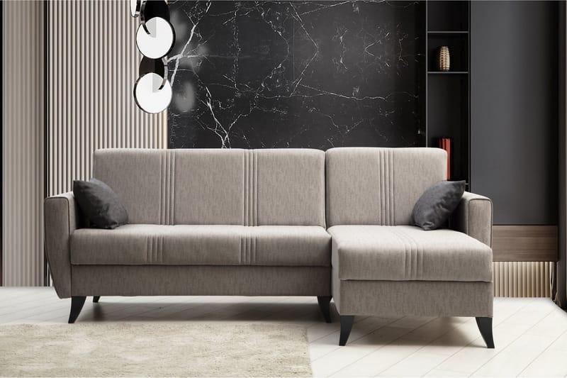 Dewan Bäddsoffa m. Divan 3-sits - Ljusgrå - Möbler - Soffa - Bäddsoffa