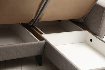 Dewan Bäddsoffa m. Divan 3-sits - Ljusgrå - Möbler - Soffa - Bäddsoffa