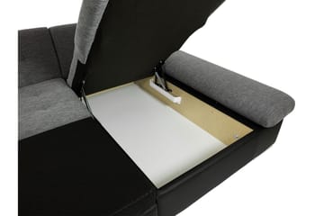 Dewitt 3-sits Bäddsoffa i Tyg och Läder - Vit|Grå - Möbler - Soffa - Bäddsoffa