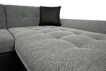 Dewitt 3-sits Bäddsoffa i Tyg och Läder - Vit|Grå - Möbler - Soffa - Bäddsoffa