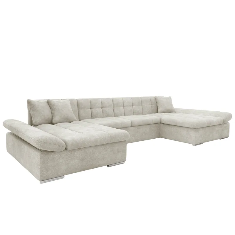 Dewitt U-formad 5-sits Bäddsoffa med förvaring - beige - Möbler - Soffa - Bäddsoffa