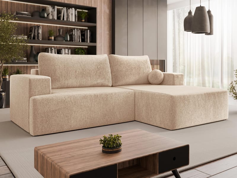 Deylor Bäddsoffa med Divan 3-sits - Beige - Möbler - Soffa - Bäddsoffa