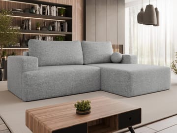 Deylor Bäddsoffa med Divan 3-sits - Grå - Möbler - Soffa - Bäddsoffa