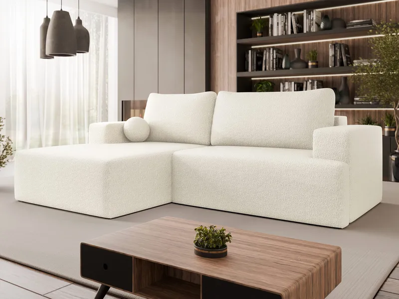 Deylor Bäddsoffa med Divan 3-sits - Vit - Möbler - Soffa - Bäddsoffa