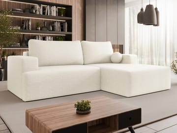 Deylor Bäddsoffa med Divan 3-sits - Vit - Möbler - Soffa - Bäddsoffa