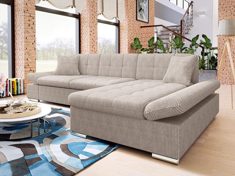 Djerra 3-sits Bäddsoffa med divan och förvaring - Möbler - Soffa - Bäddsoffa