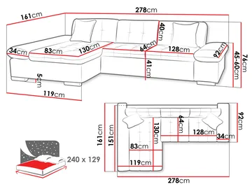 Djerra 4-sits Divansoffa Höger - Möbler - Soffa - Bäddsoffa