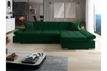 Djerra Bäddsoffa m. Divan 3-sits - Grön - Möbler - Soffa - Bäddsoffa