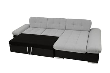 Djerra Bäddsoffa med Divan 3-sits - Svart - Möbler - Soffa - Bäddsoffa