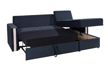Domino Divanbäddsoffa 234x156x82 cm - Blå/Grå - Möbler - Soffa - Bäddsoffa