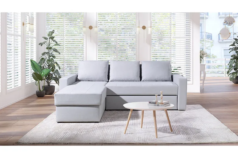 Domino Hörnsoffa - Grå - Möbler - Soffa - Bäddsoffa