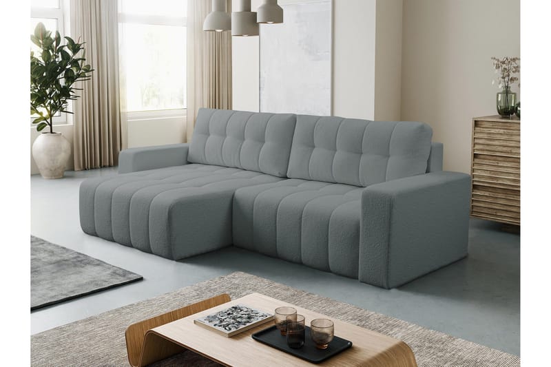 Doryn B äddsoffa med Divan 3-sits - Grå - Möbler - Soffa - Bäddsoffa