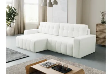 Doryn Bäddsoffa med Divan 3-sits - Vit - Möbler - Soffa - Bäddsoffa