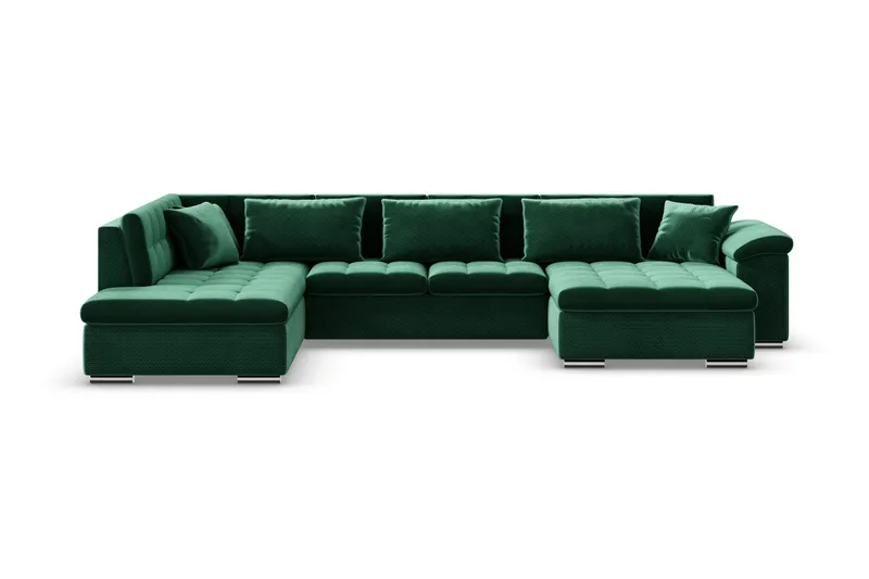 Dynir Bäddsoffa Divan Höger, Mörkgrön