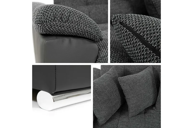 Dynir Bäddsoffa m. Divan och Schäslong 4-sits - Grön - Möbler - Soffa - Bäddsoffa