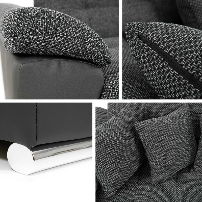 Dynir Bäddsoffa med Divan och Schäslong 5-sits - Blå - Möbler - Soffa - Bäddsoffa