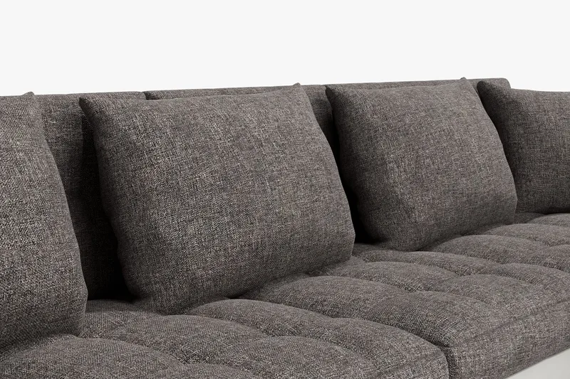Dynir Hörnbäddsoffa Divan med Förvaring Höger - Vit/Ljusgrå - Möbler - Soffa - Bäddsoffa