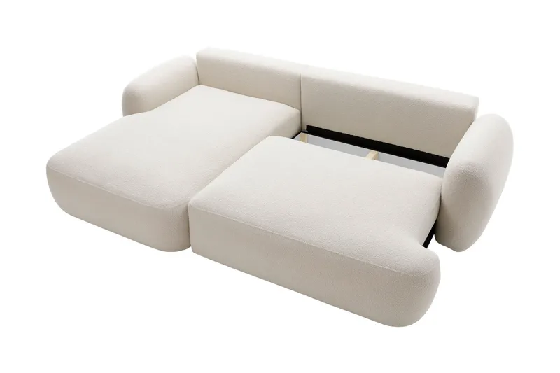 Efrem Bäddsoffa med Divan 3-sits i Bouclé - Beige - Möbler - Soffa - Bäddsoffa
