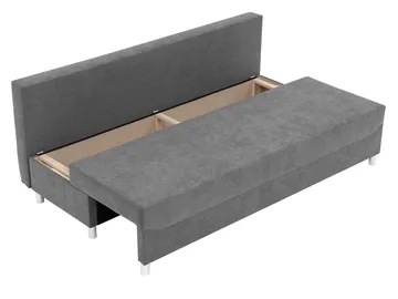 Eifion 3-sits Längsbäddad Bäddsoffa 133x192 cm med Förvaring i Tyg - Grå - Möbler - Soffa - Bäddsoffa